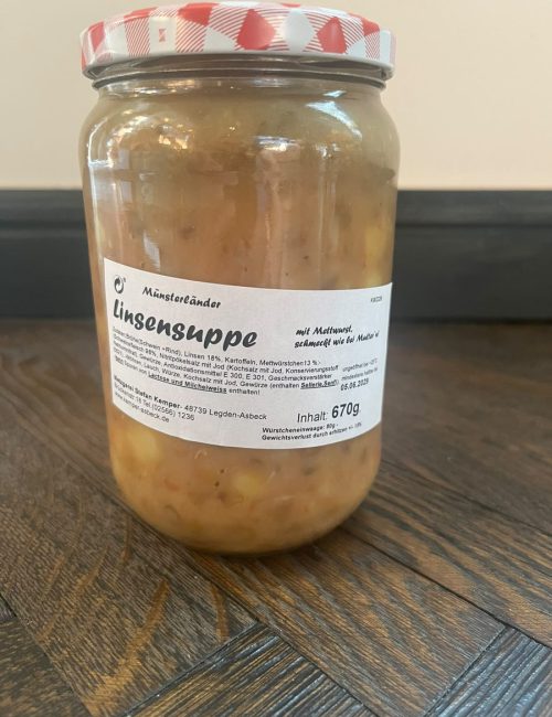 Linsensuppe mit Mettwurst